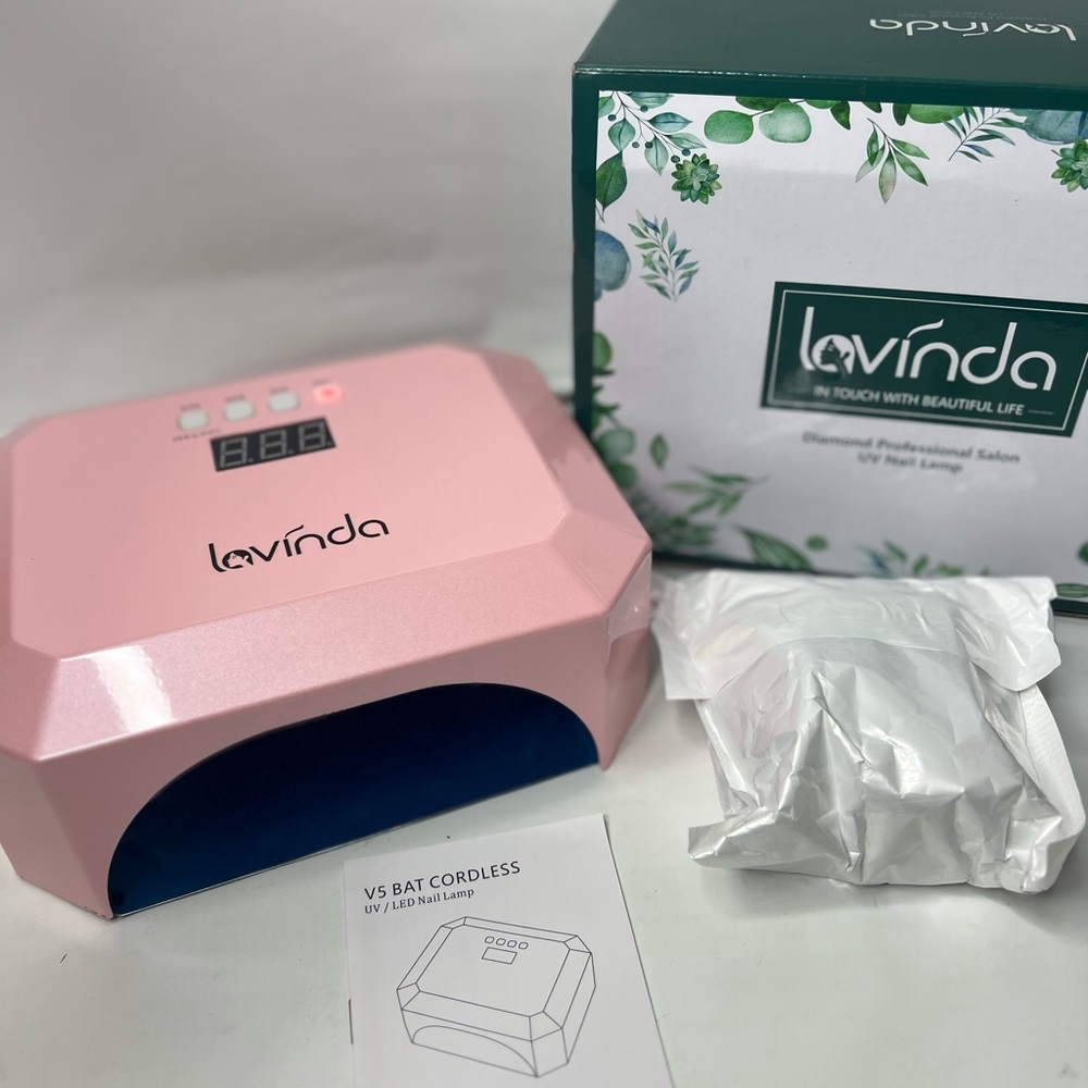 Lavinda Cordless Nail Lamp, UV LED Nail Lamp 56W Nail Dryer for Gel Polish